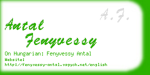 antal fenyvessy business card